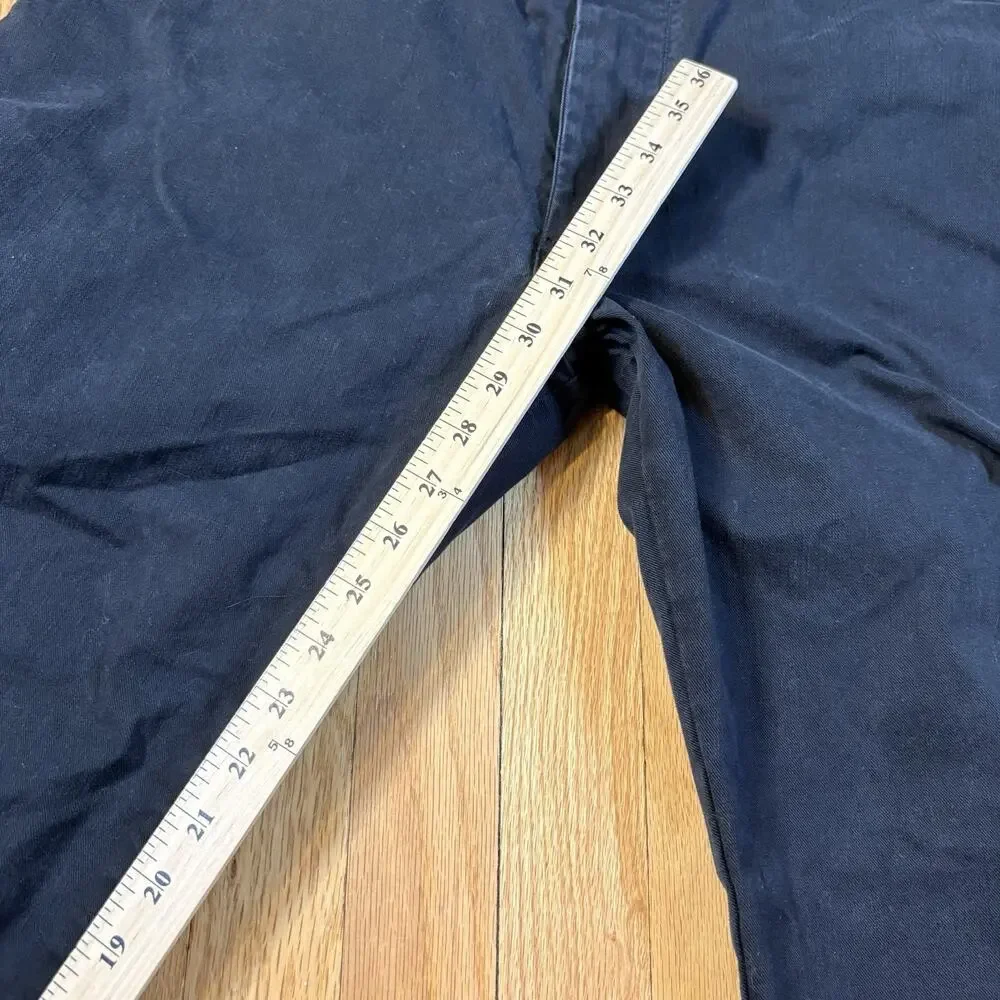 Buck Mason Maverick Slim Officer Chino Pants Mens 36 Black Cotton 9oz Slub Twill